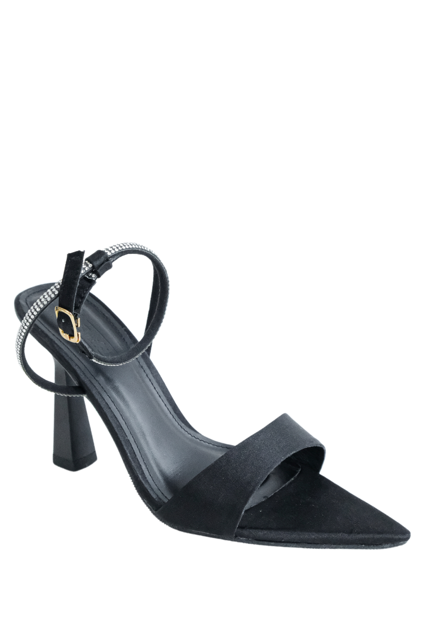 Giày Sandal 7P mũi nhọn , quai đính đá sang chảnh dự tiệc LEKA