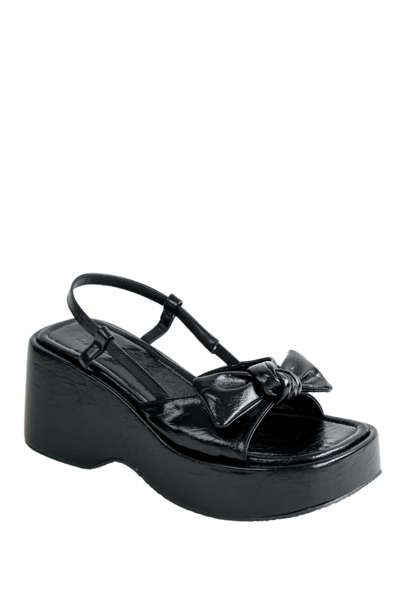 Giày Sandal Đế Xuồng quai nơ dễ thương 7P FAGE