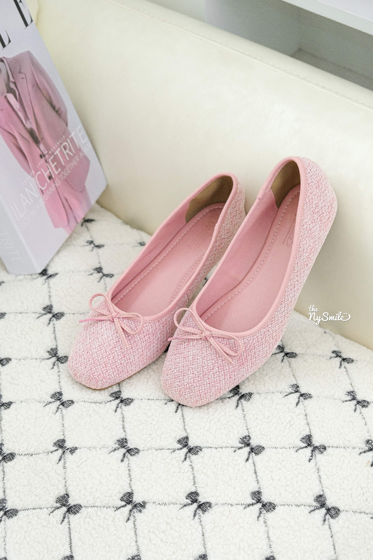 Búp Bê mũi vuông nơ , giày bệt dễ thương ENLA 2
