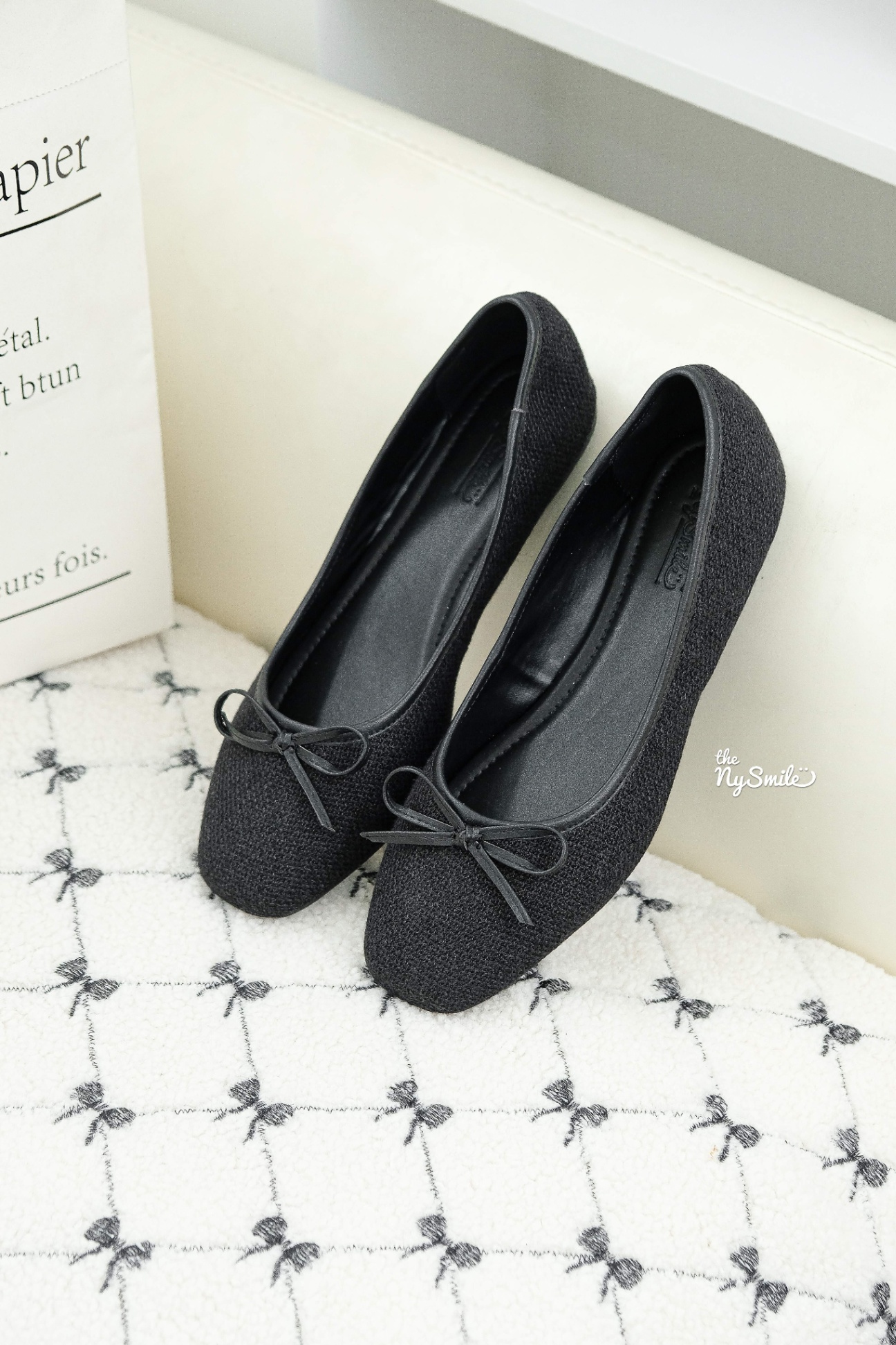 Búp Bê mũi vuông nơ , giày bệt dễ thương ENLA 2