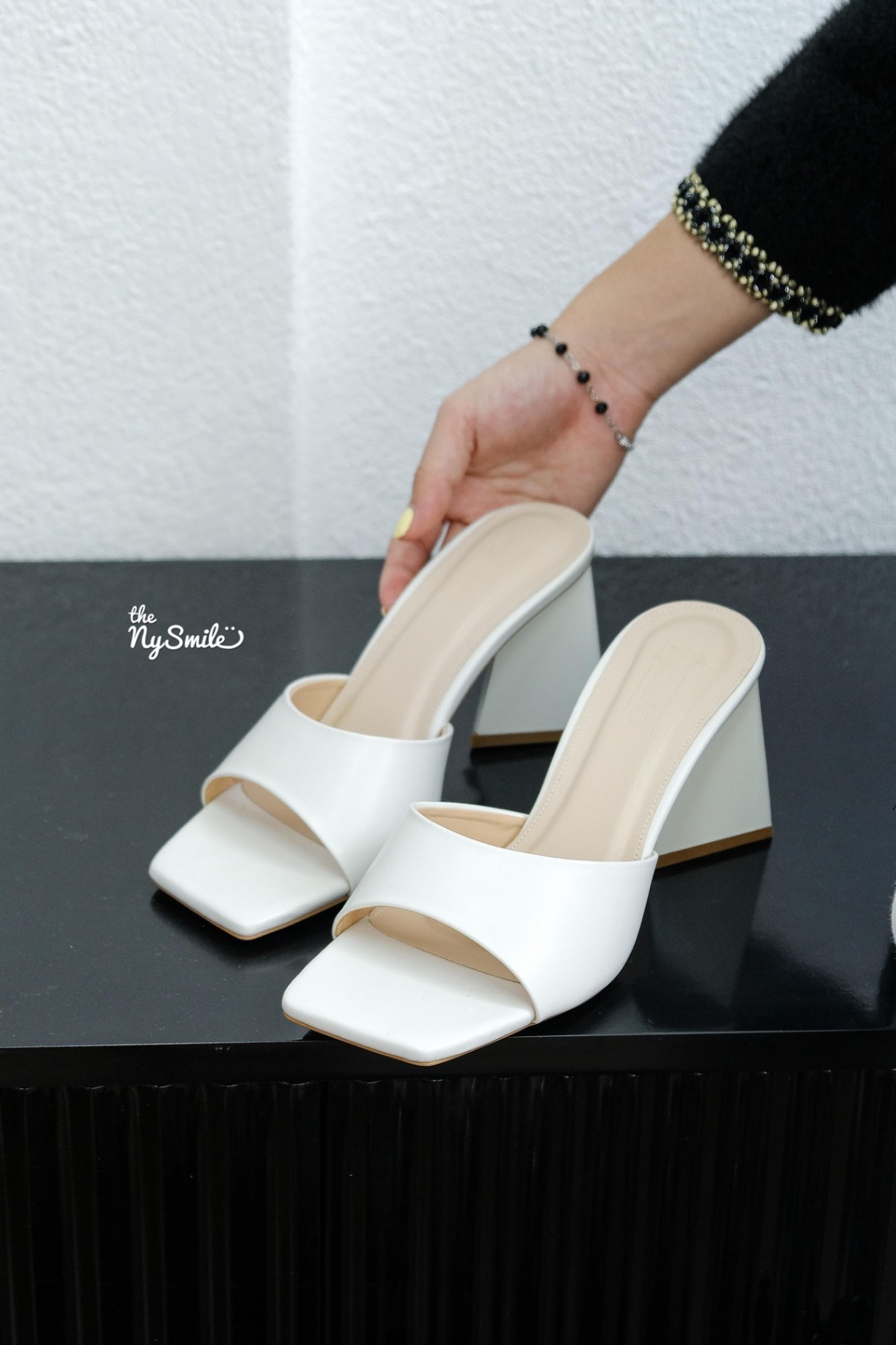 Guốc Lê 7cm quai ngang BECHU 1
