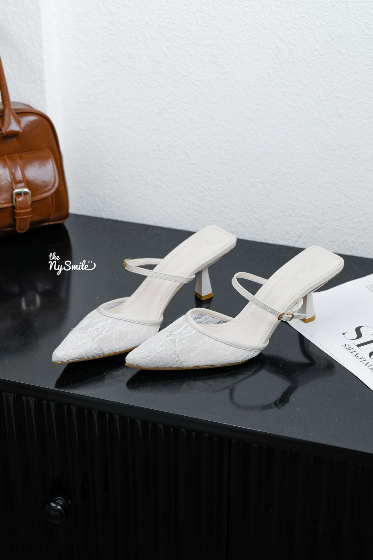 Dép Sục 7cm ren mũi nhọn VENTI