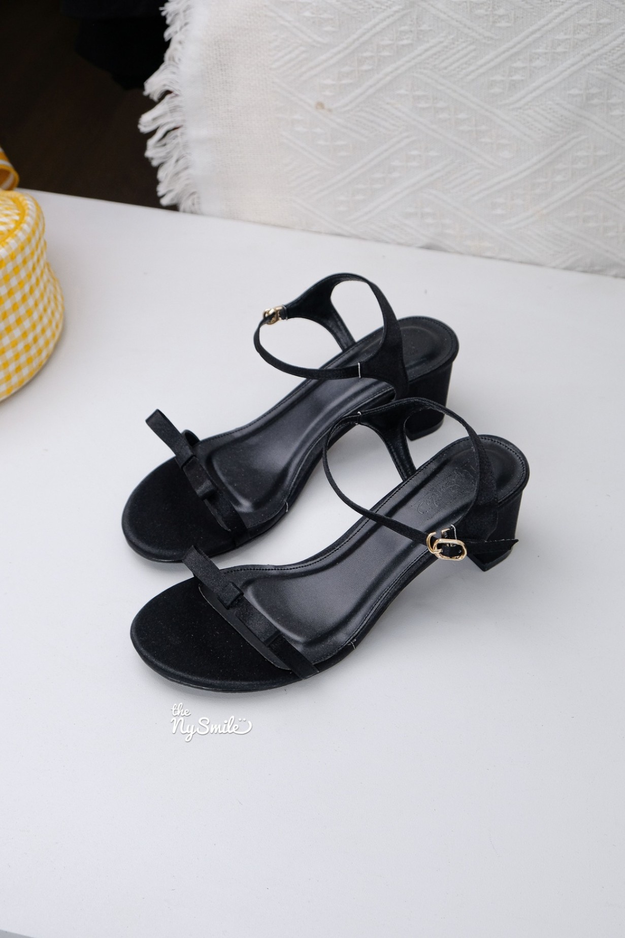 Giày Sandal 5P quai ngang nơ mảnh đi làm MOVI