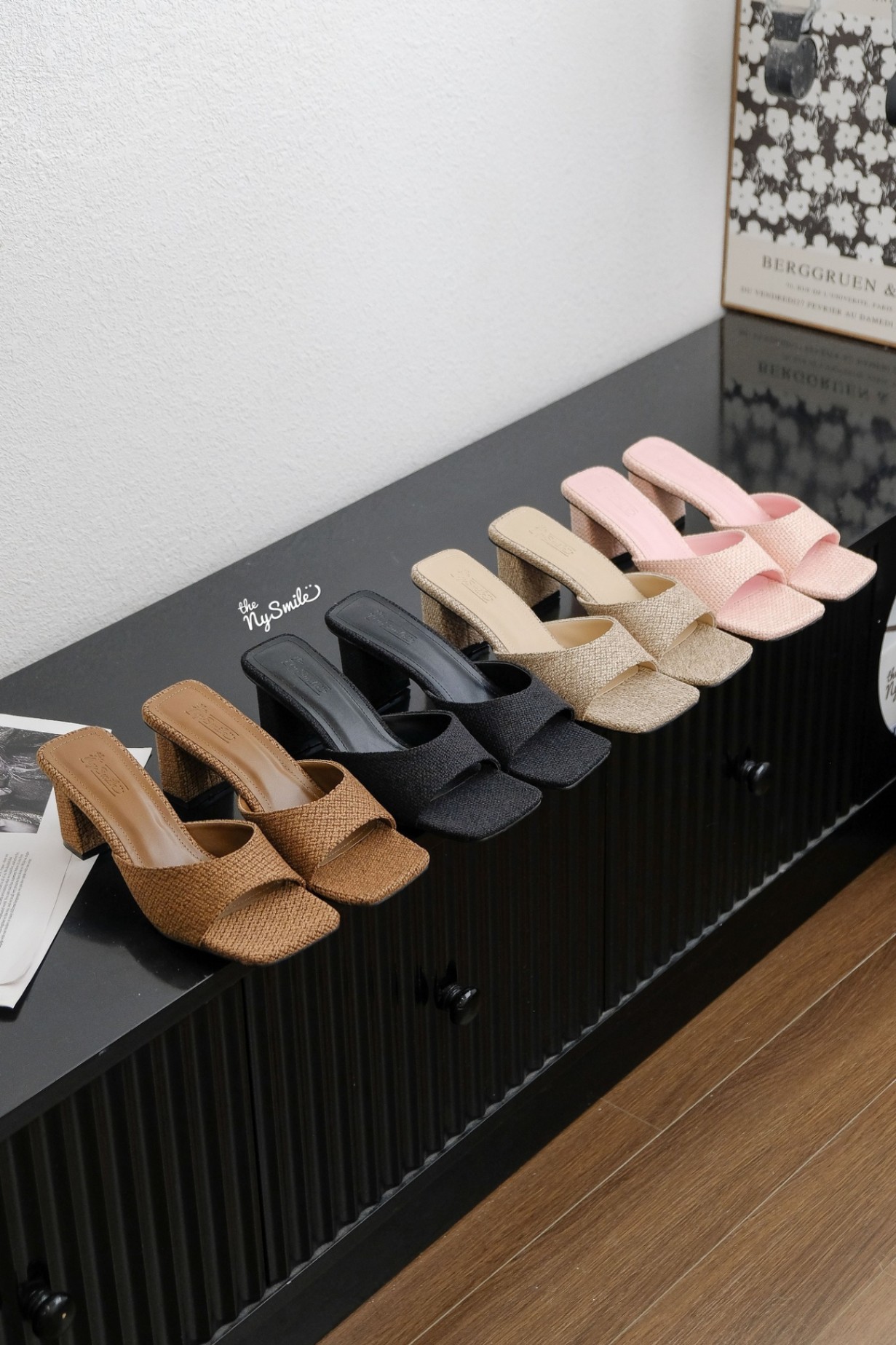 Guốc Lê 7cm vải bố BECHU 2