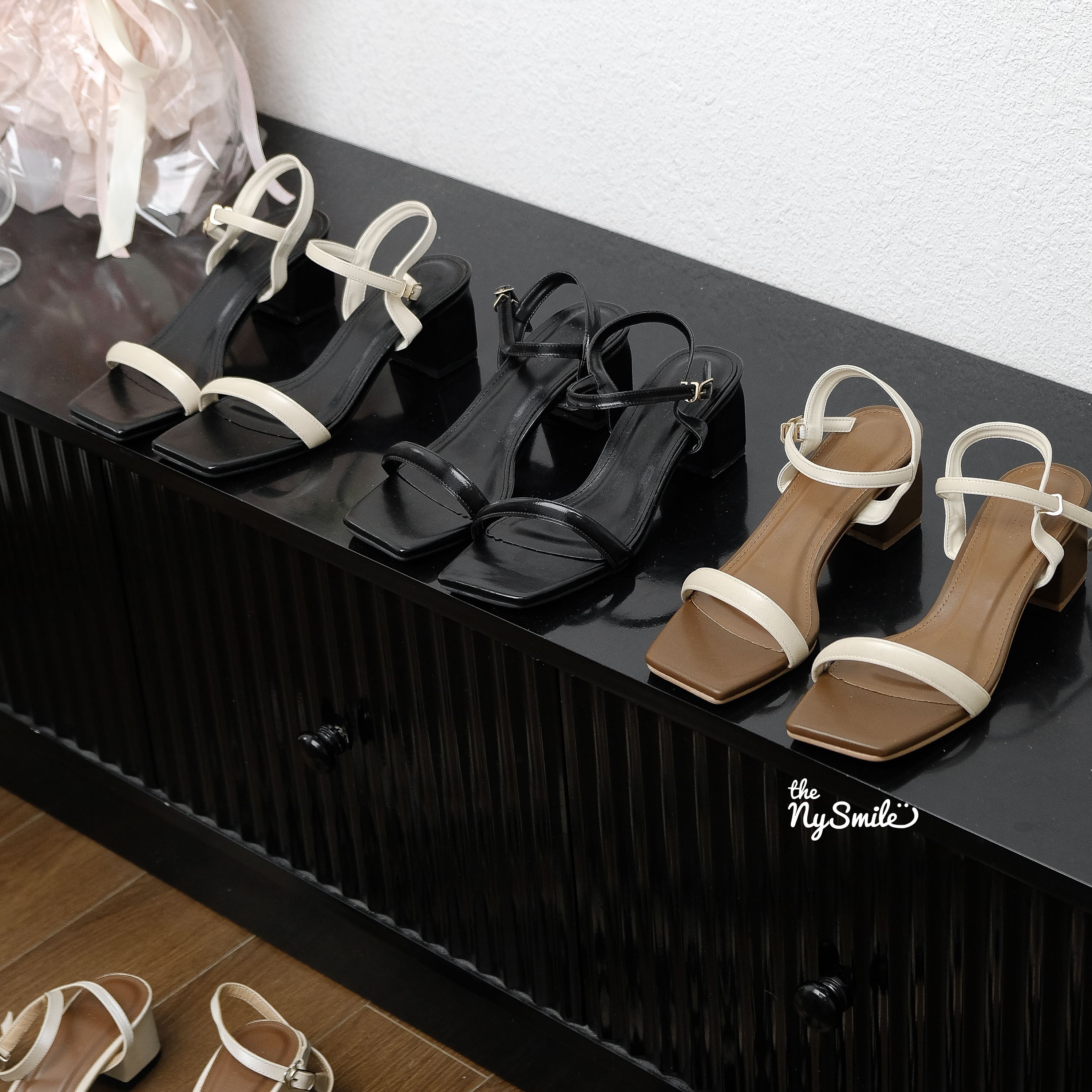Giày Sandal Quai Ngang Gót Vuông 5P YULIX