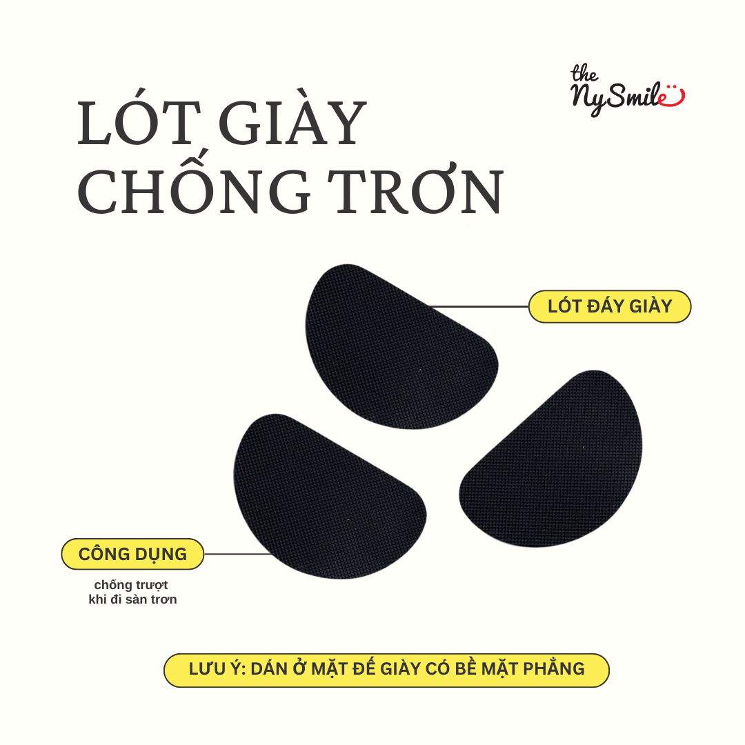 Lót Đế Đen Hình Mặt Trăng Chống Trơn