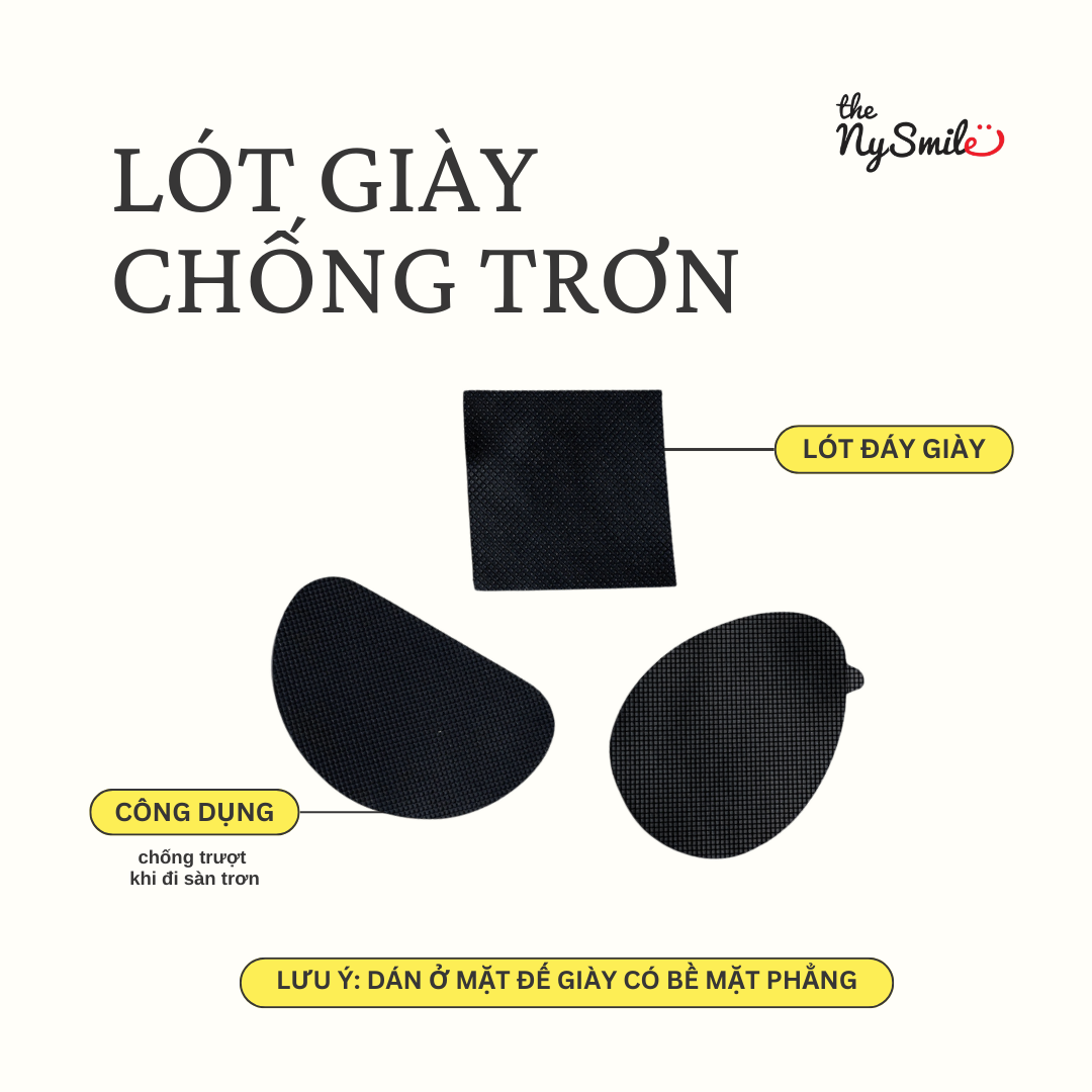 Lót Đế Đen Hình Trứng Chống Trơn