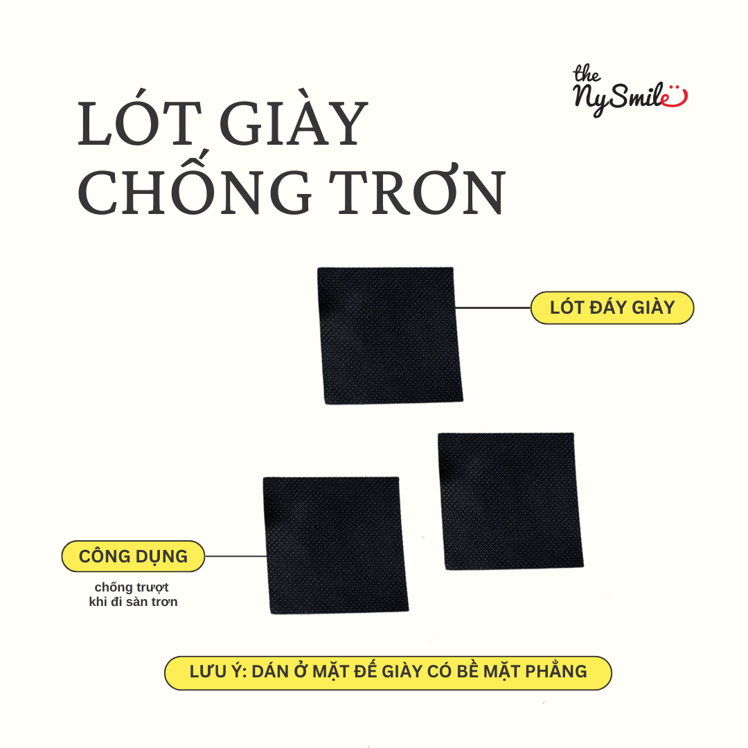 Lót Đế Đen Hình Vuông Chống Trơn