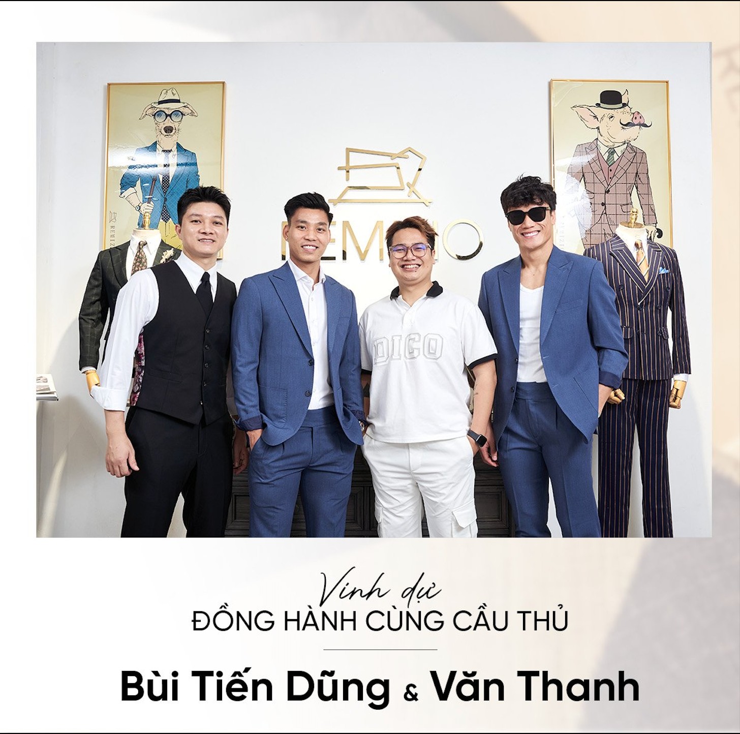 Cầu thủ Tiến Dũng và Văn Thanh