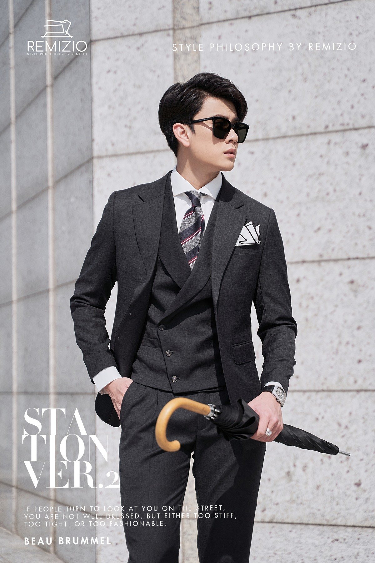 VTK Peak Lapel Yale Black-34185-12#-May Đo