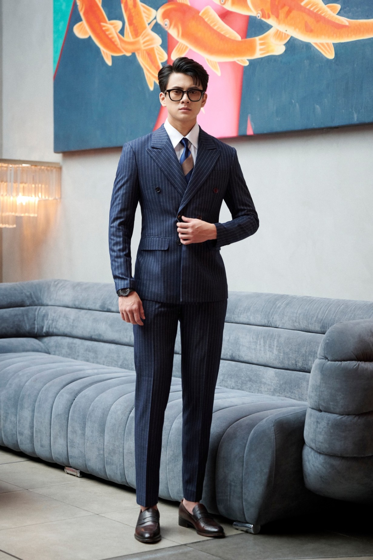 VTK Peak Lapel Gray stripe 52839-371 #