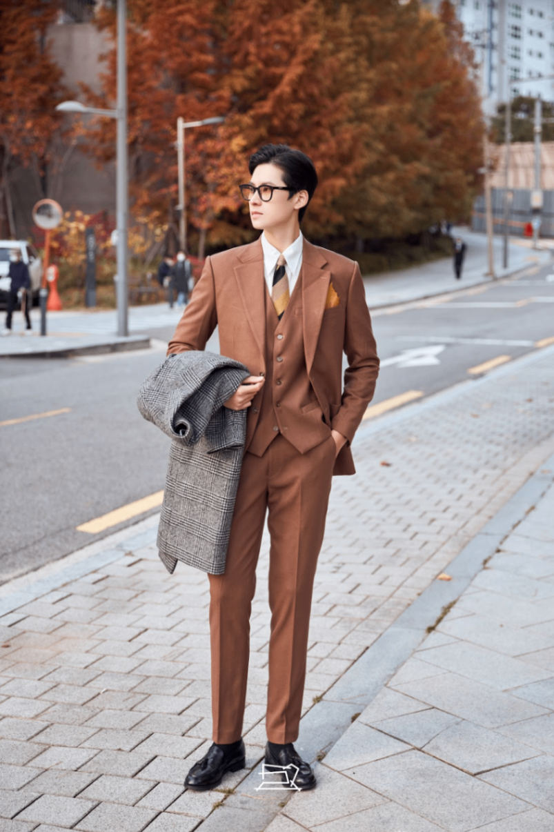 VTK Peak Lapel Dark Cinamon 56823-13#