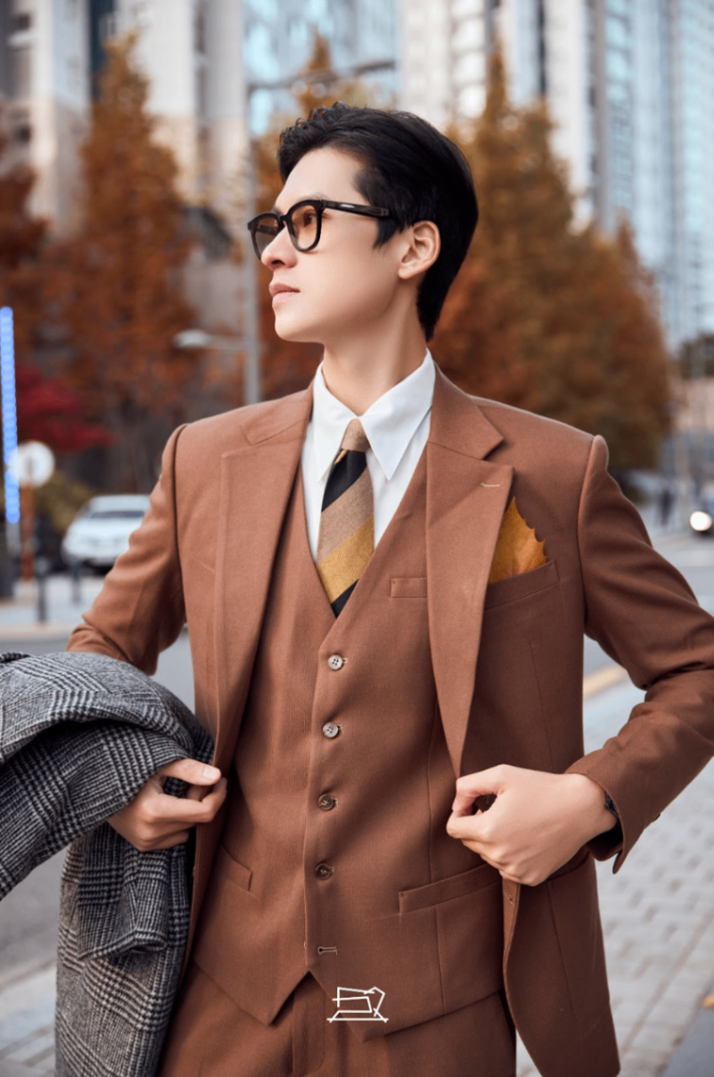 VTK Peak Lapel Dark Cinamon 56823-13#