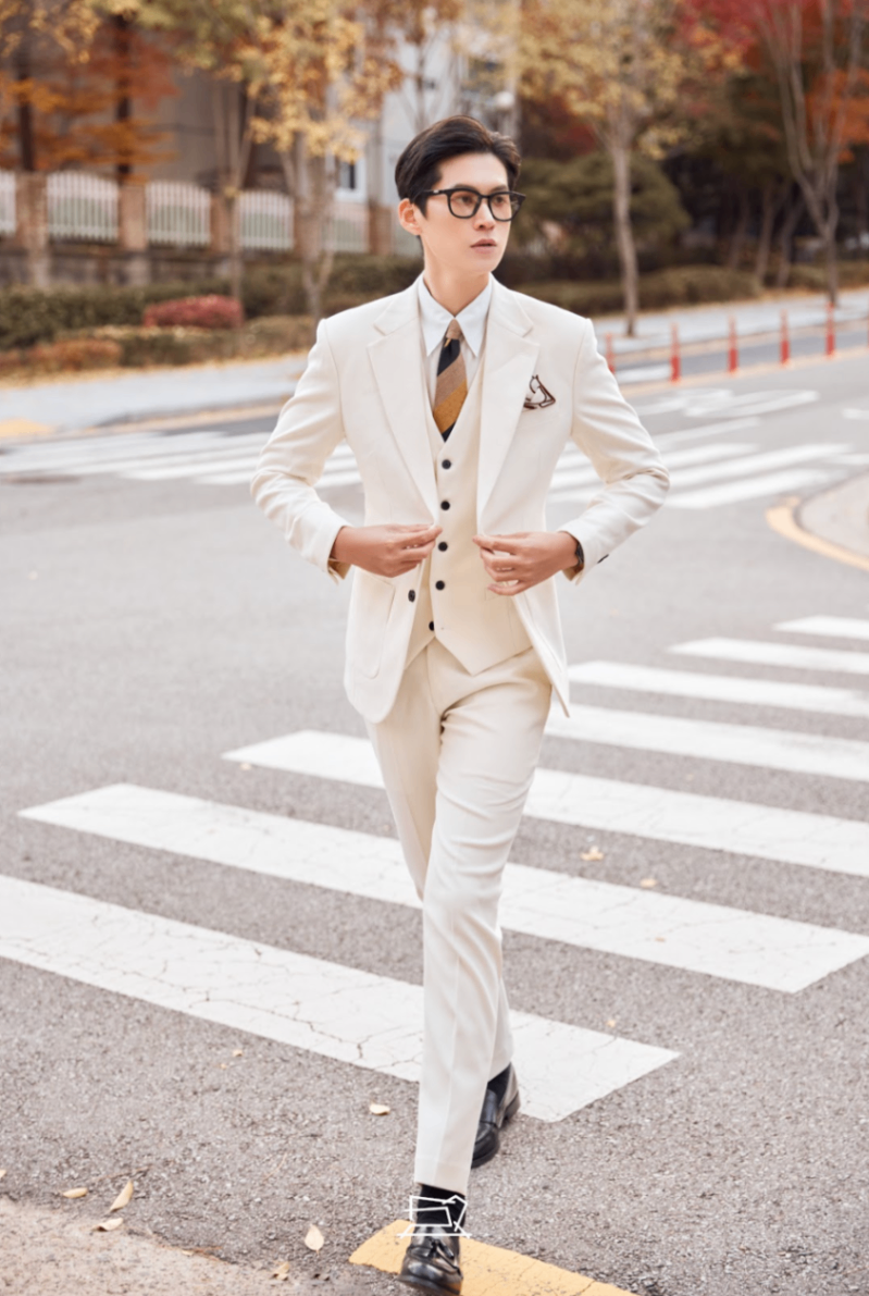 VTK Peak Lapel Milk-White 56823-16#