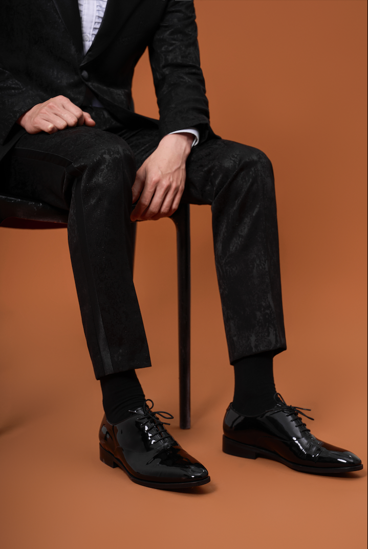 Giày Oxford Đen Bóng Cao Cấp RMZ-09