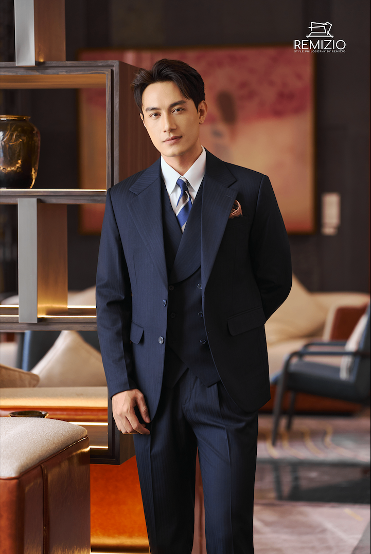 Vest Thiết Kế Blue Plaid 59842-644#