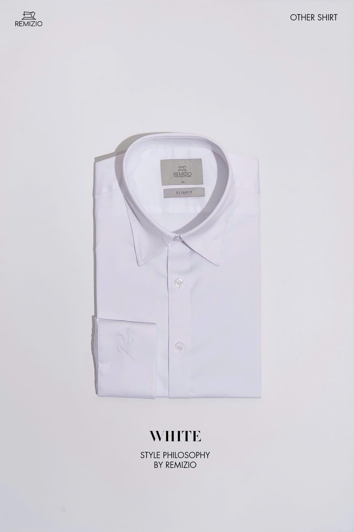 Sơ Mi Thiết Kế Trắng Narrow Point collar SM39#