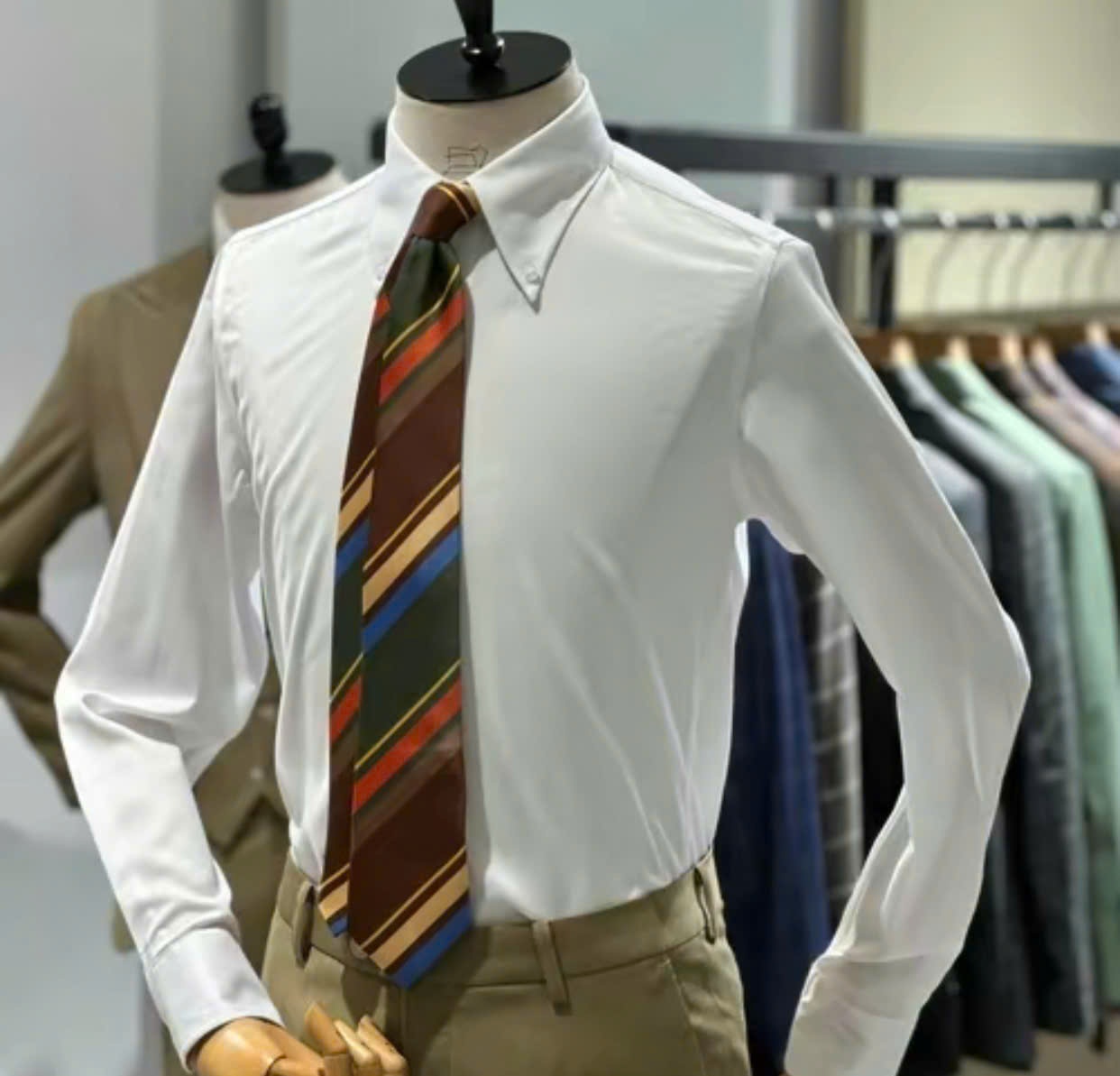 Sơ Mi Thiết Kế Trắng Button Down SM39#