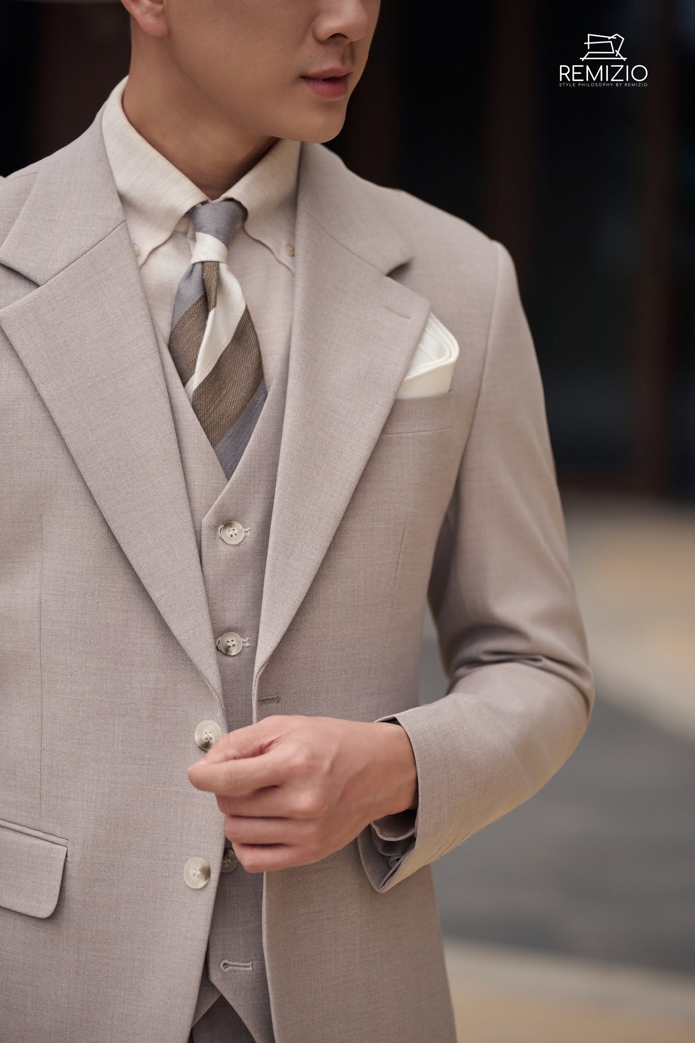 Vest Greige Ánh Hồng 16-95#