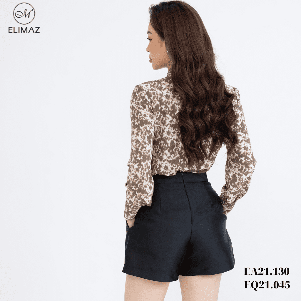 Quần short bóng xếp ly eo