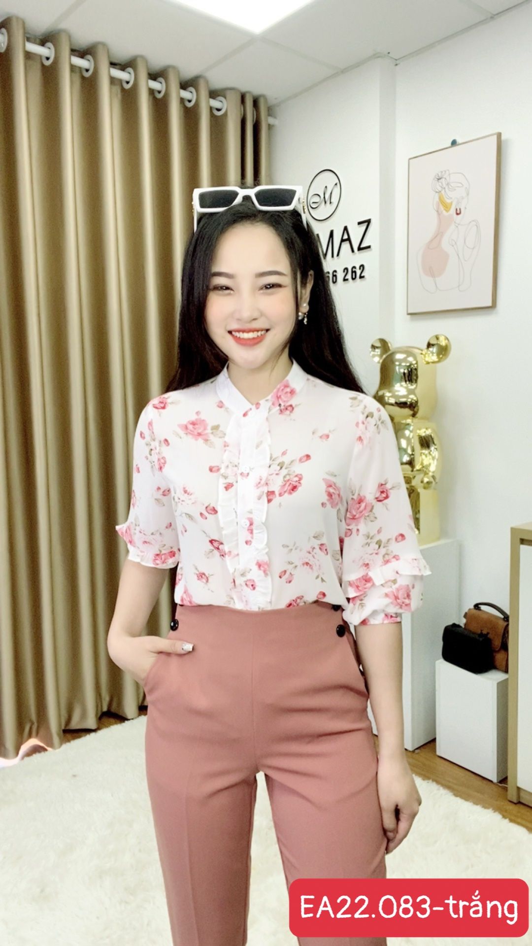 Sơ mi hoa cổ tàu bèo