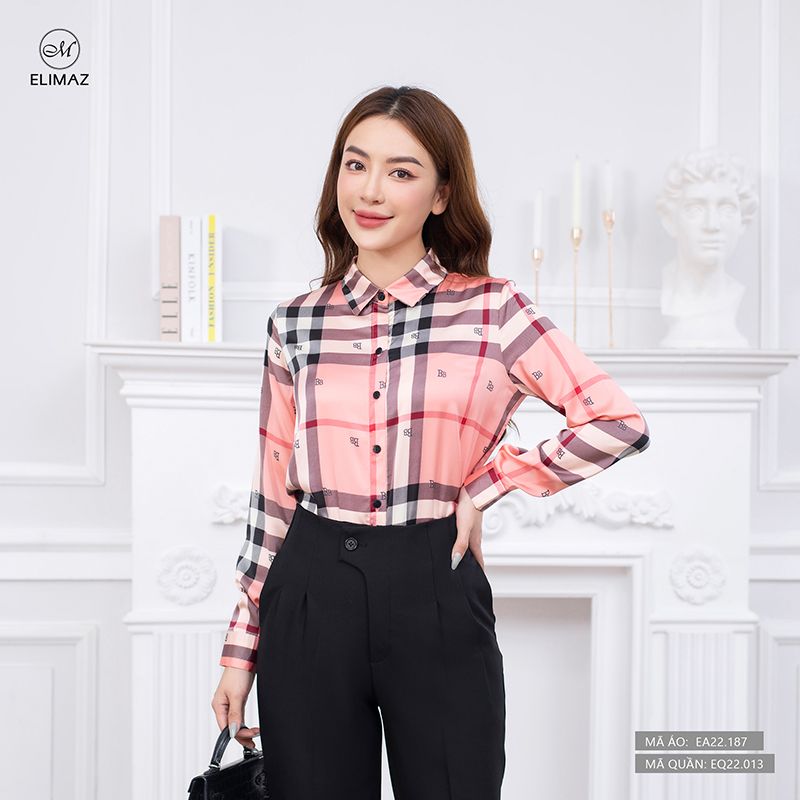 Áo sơ mi cổ đức trơn burberry