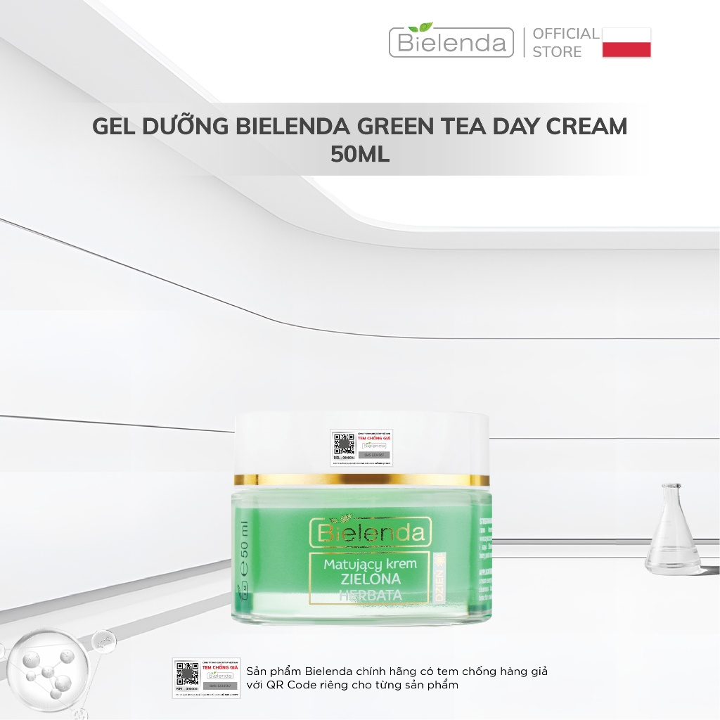 Gel dưỡng Bielenda Green Tea Day Cream cho da dầu mụn 50ml