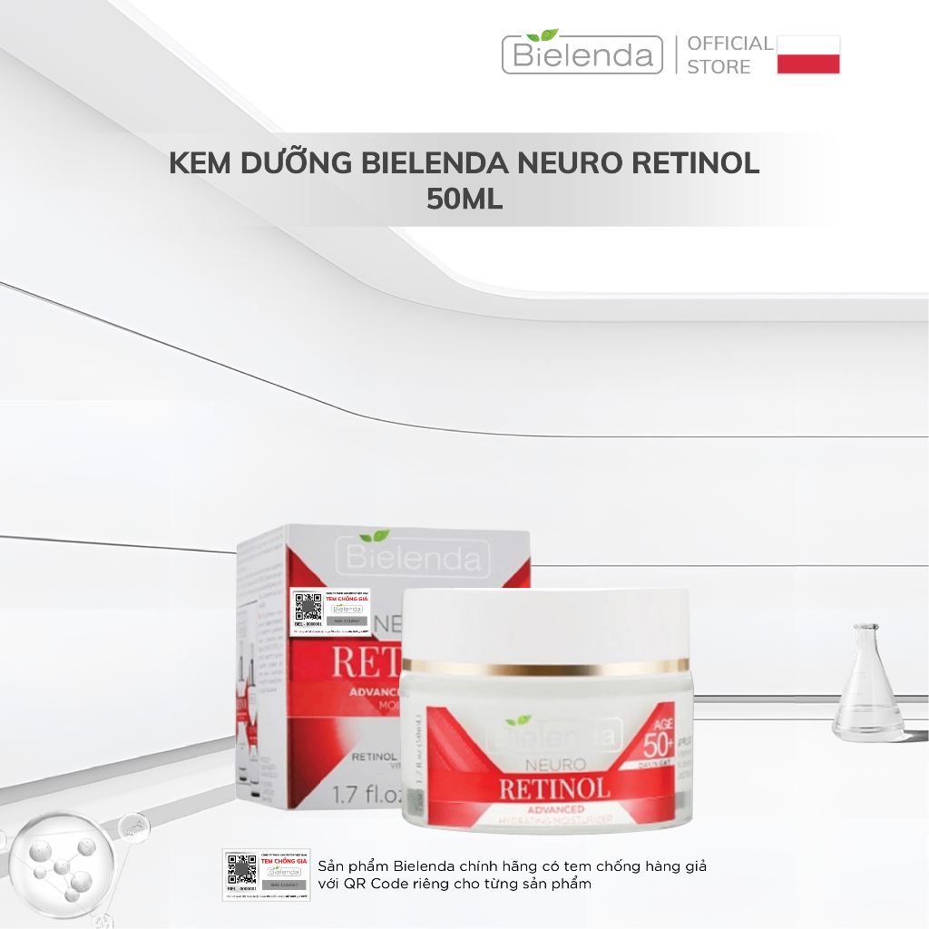 Kem dưỡng Bielenda Neuro Retinol Lifting Anti-wrinkle Face Cream Concentrate 50+