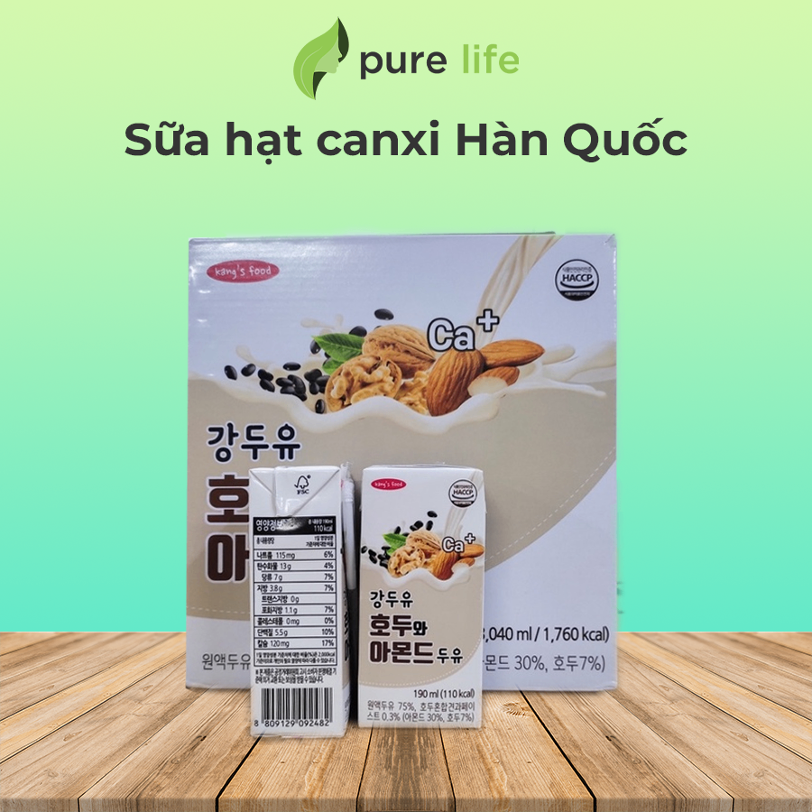 Sữa Hạt Canxi Hàn Quốc 1 Thùng 16 hộp