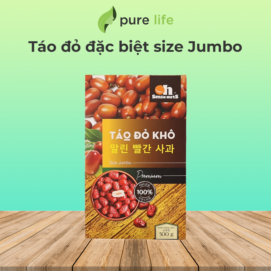 Táo đỏ khô size Jumbo 500gr - 1 gói