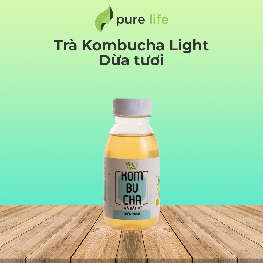 Trà Kombucha Light VGreen 250ml - Dừa Tươi