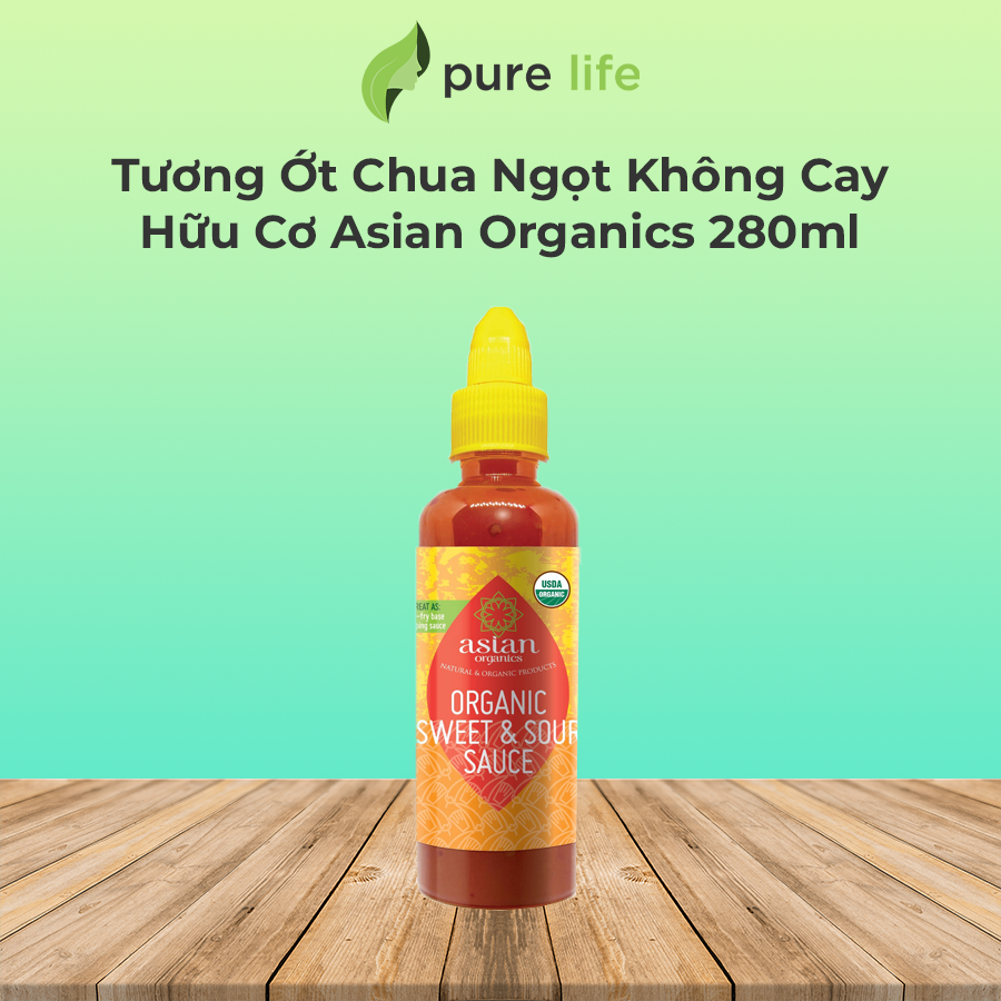 Tương Ớt Chua Ngọt Không Cay Hữu Cơ Asian Organics 280ml