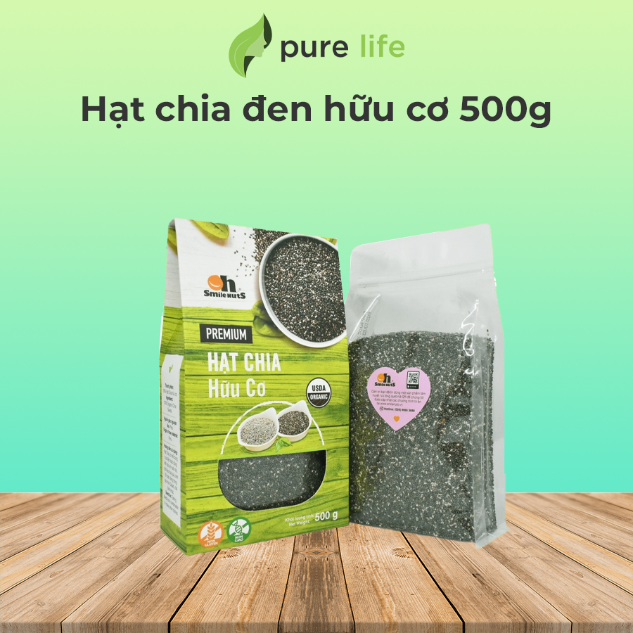 Hạt chia đen hữu cơ 500gr