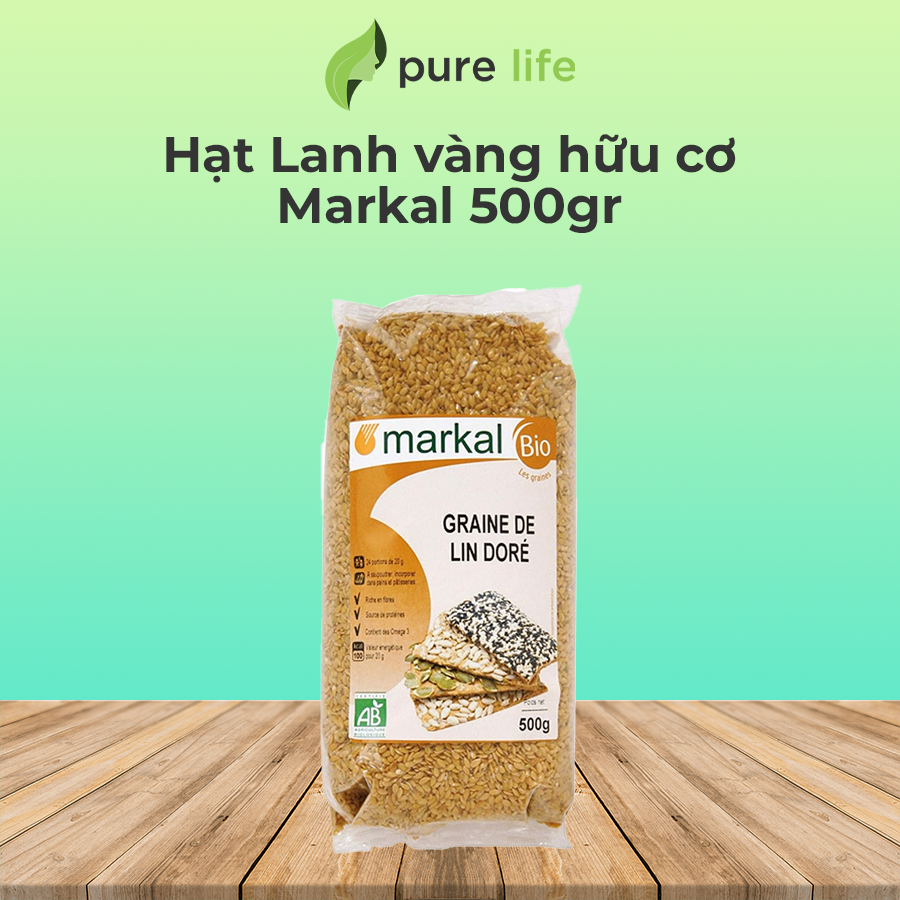 Hạt Lanh vàng hữu cơ Markal 500gr