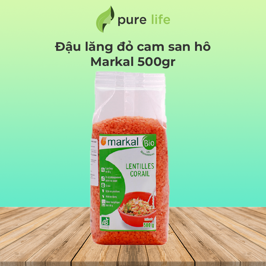 Đậu lăng đỏ cam san hô Markal 500gr