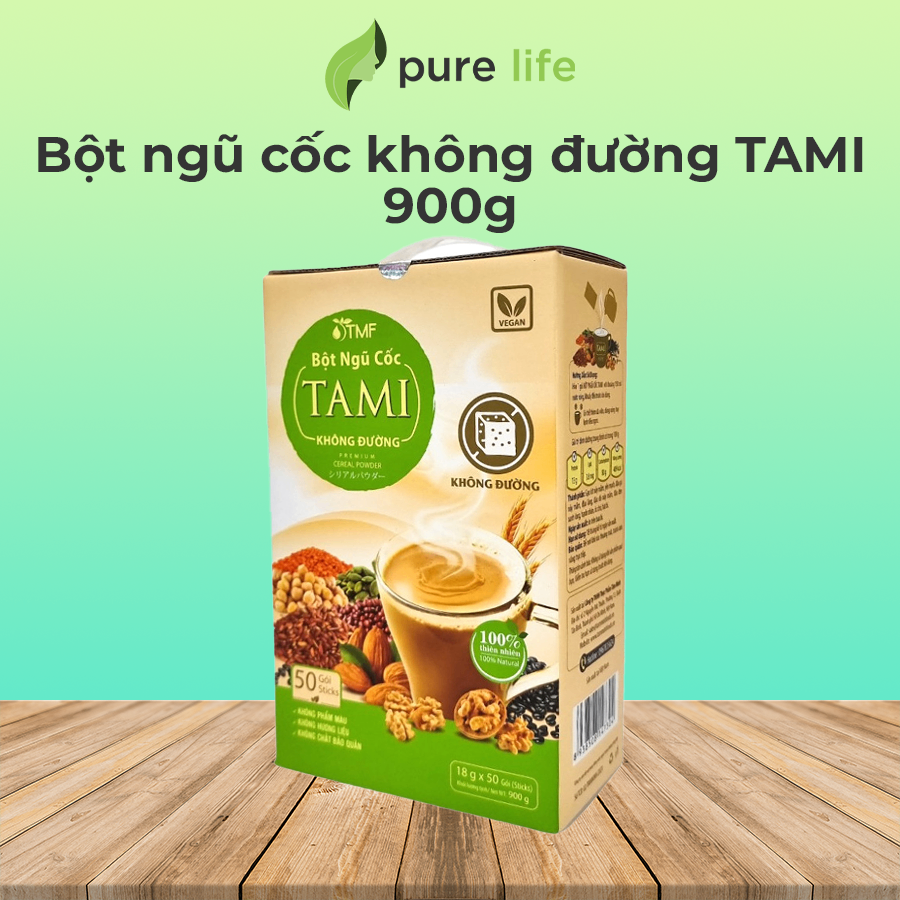 Bột ngũ cốc Tami không đường 900gr