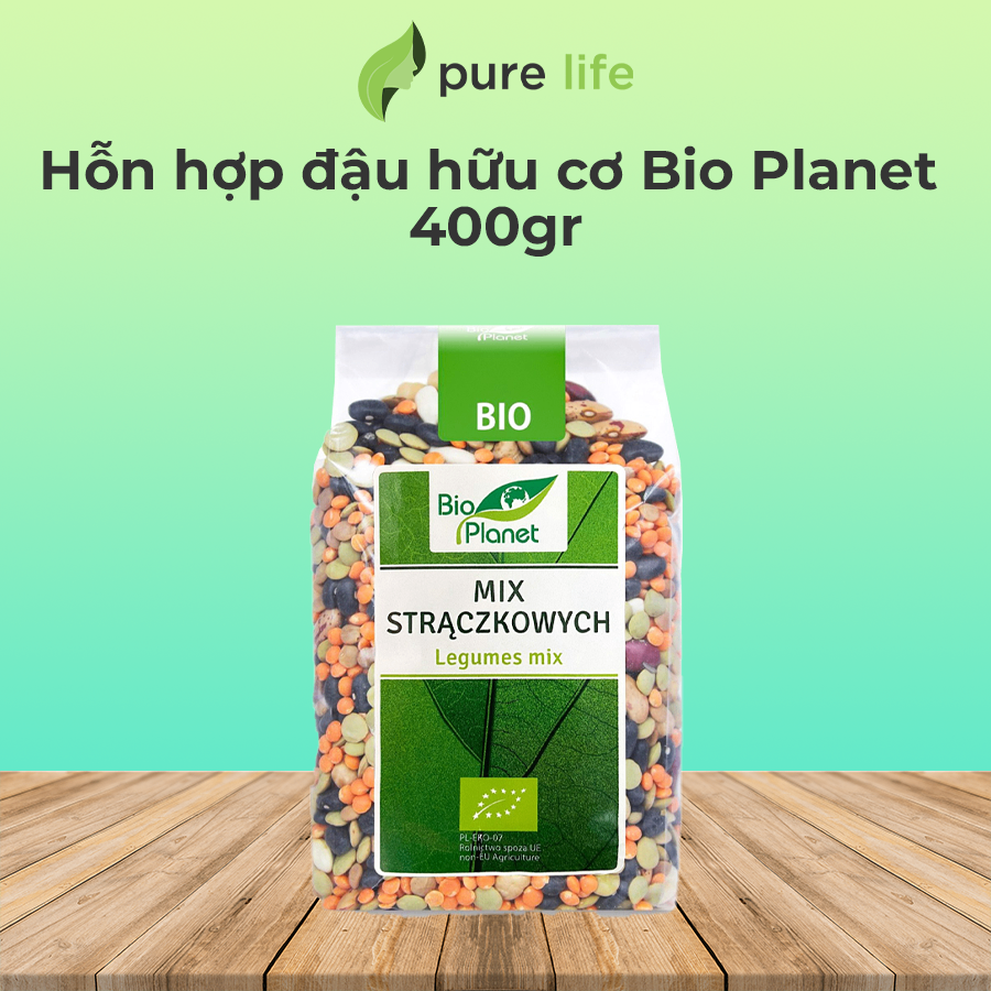 Hỗn hợp đậu hữu cơ Bio Planet 400gr