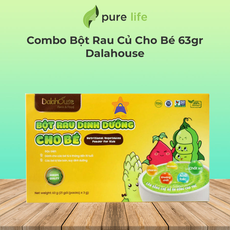 Combo Bột Rau Củ Cho Bé 63gr