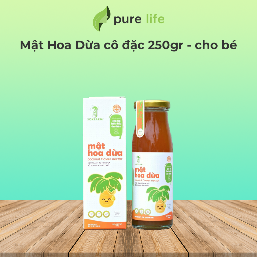 Mật Hoa Dừa cô đặc 250gr - cho bé