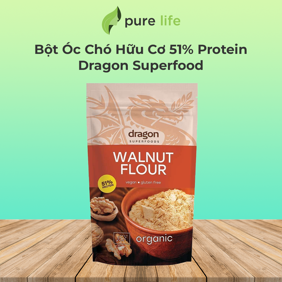 Bột Óc Chó Hữu Cơ 51% Protein Dragon Superfood