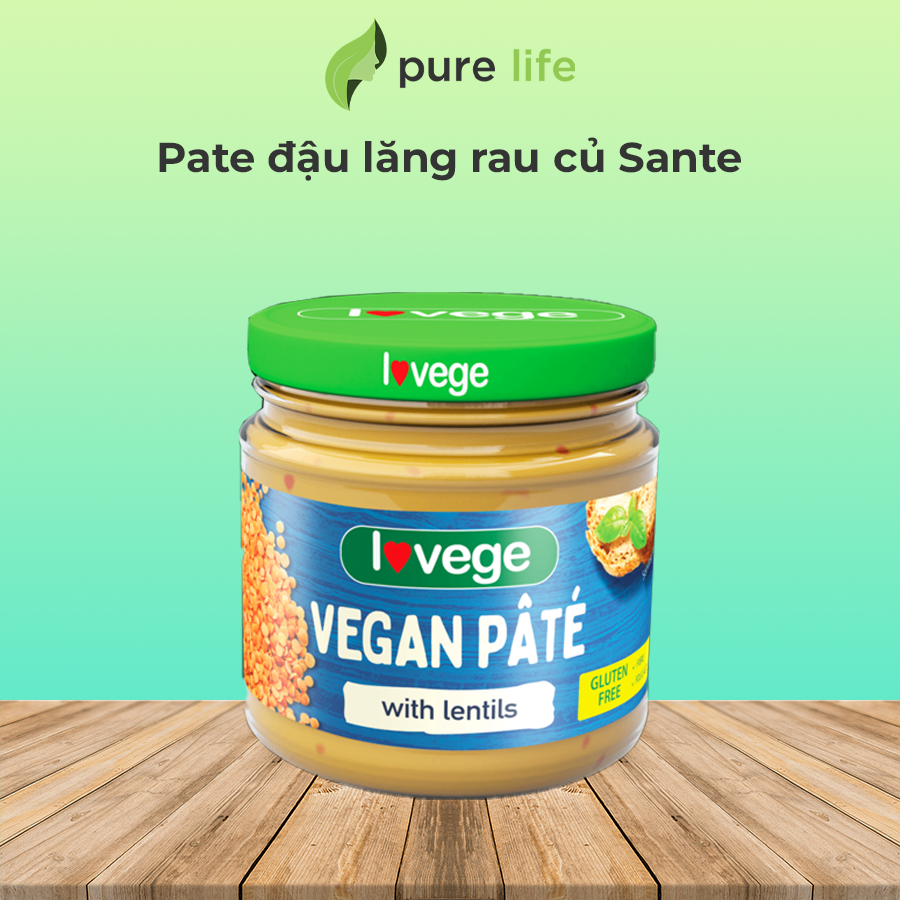 Pate đậu lăng rau củ Sante