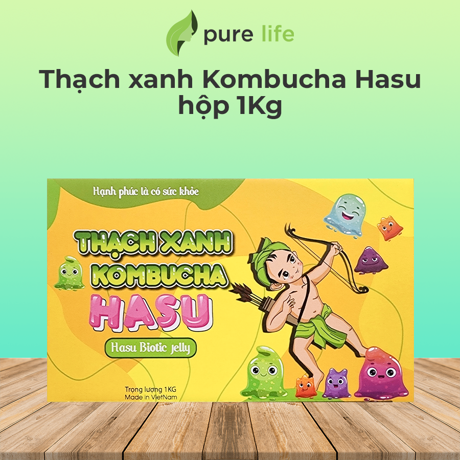 Thạch xanh Kombucha Hasu hộp 1Kg