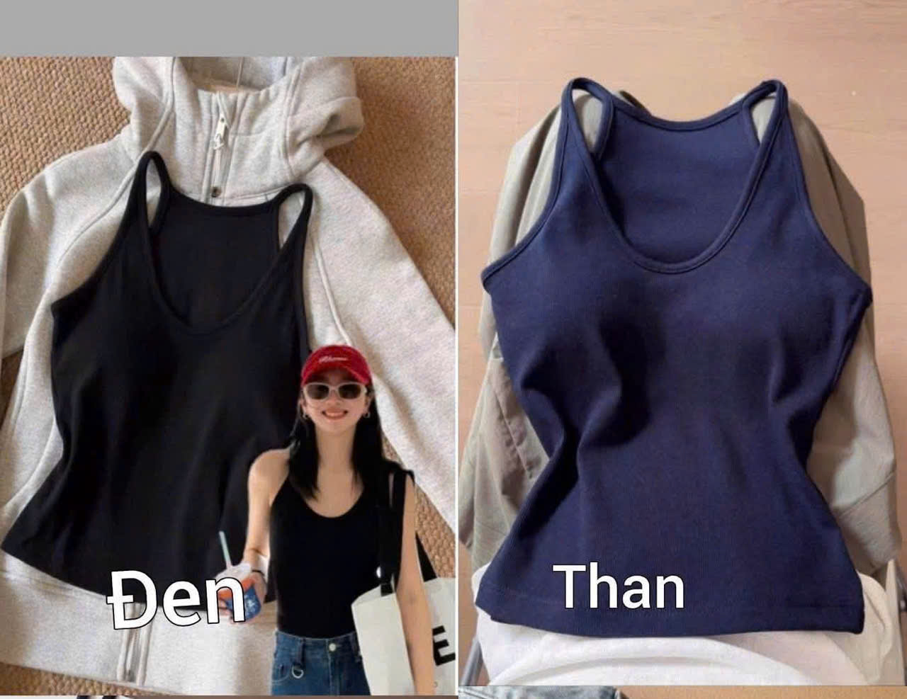 ANU421 - ÁO TĂM NỮ 2S ĐỆM NGỰC QC
