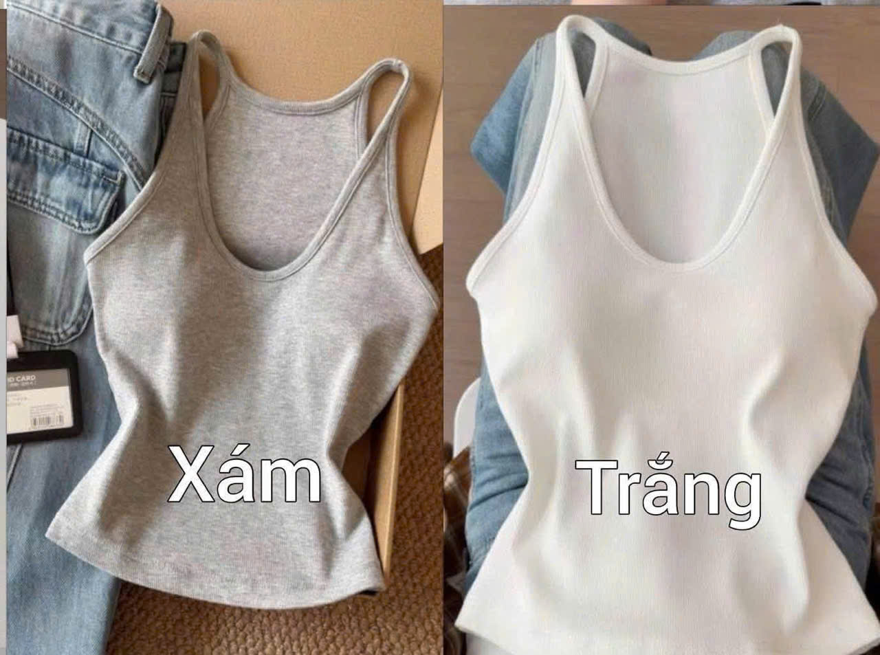 ANU421 - ÁO TĂM NỮ 2S ĐỆM NGỰC QC