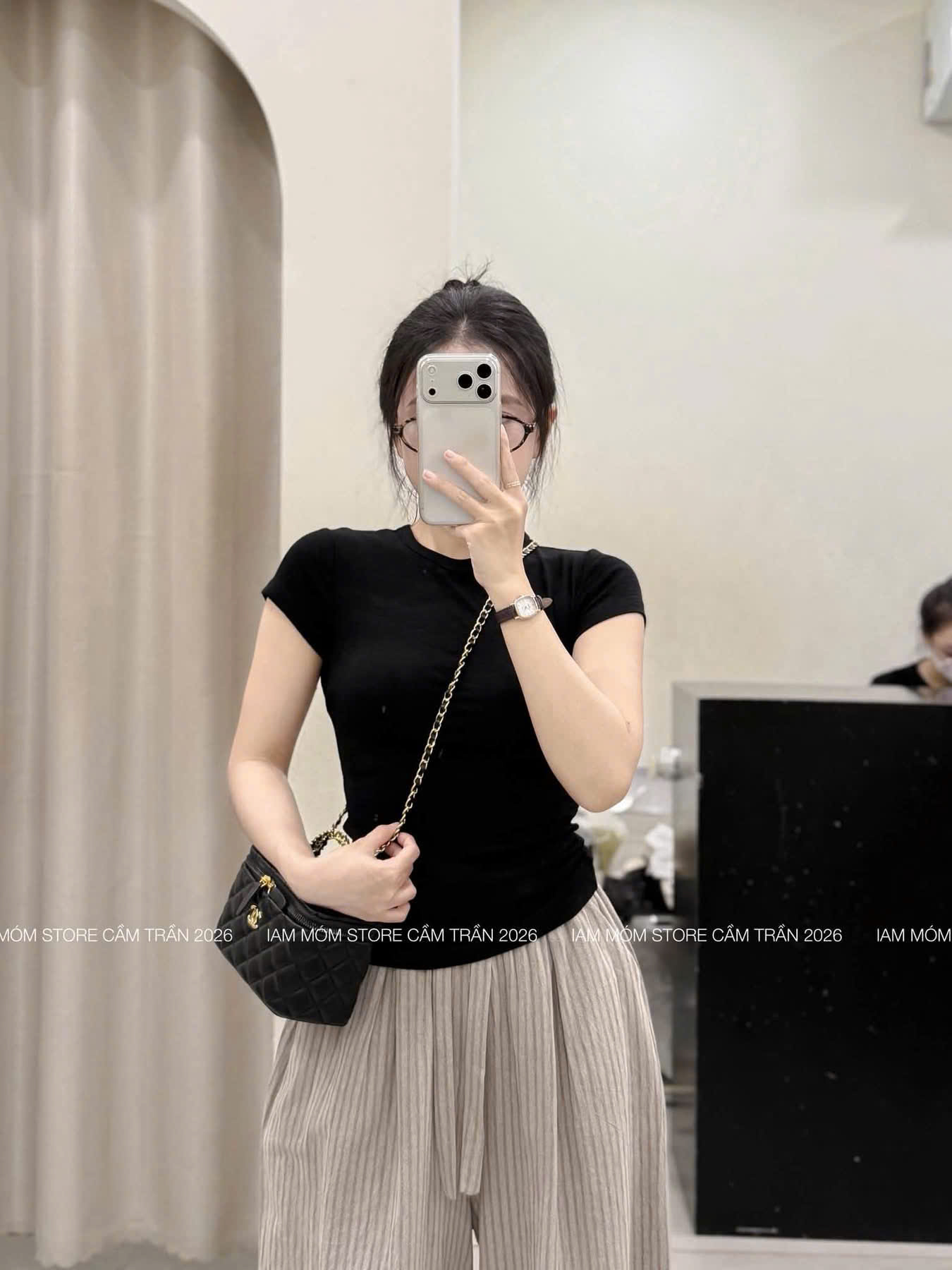 (CHỜ) ANU430 - SET 3 ÁO THUN NỮ ZIP XƯỚC đen be trắng