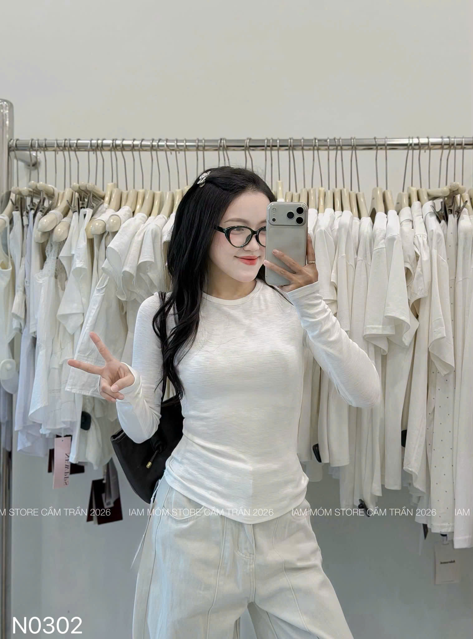 ANU446 - SET 3 ÁO NỮ THUN GIẤY DÀI TAY DÁNG ÔM