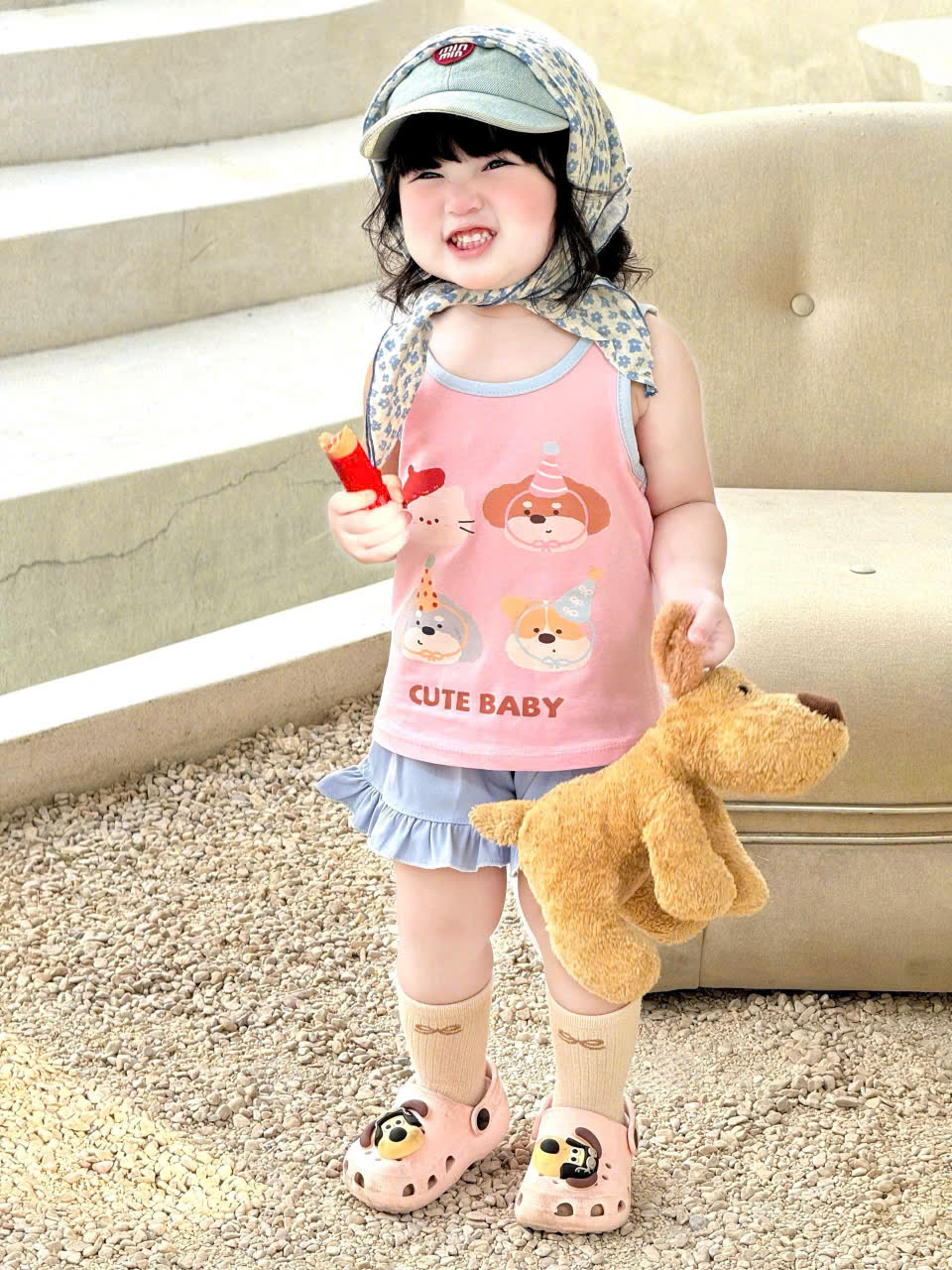 G028 - SET 2 BỘ ĐÙI BÉ GÁI 2S CUTE BABY QUẦN BÈO
