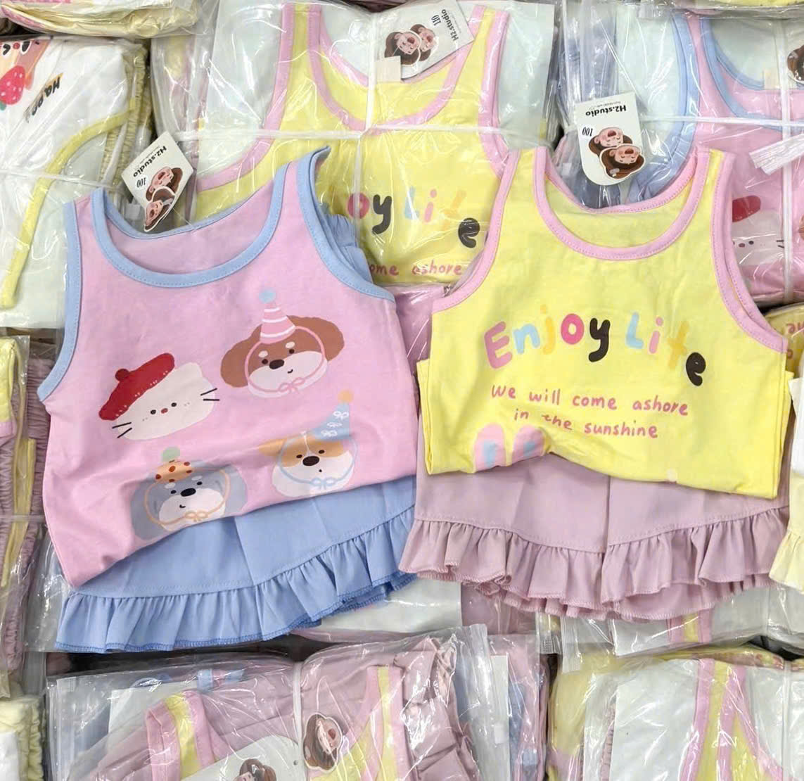 G028 - SET 2 BỘ ĐÙI BÉ GÁI 2S CUTE BABY QUẦN BÈO