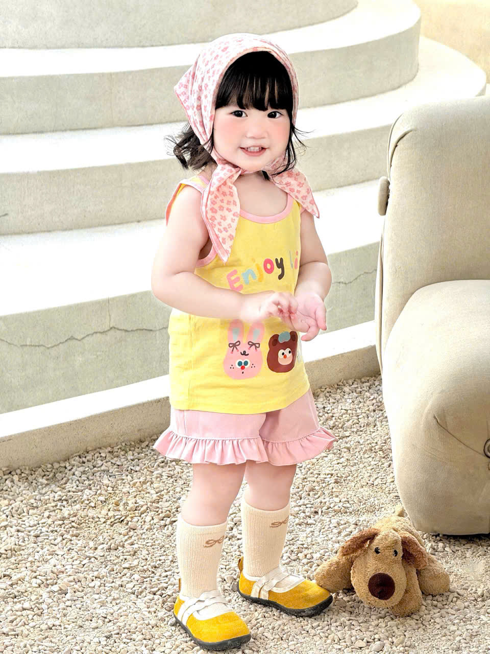 G028 - SET 2 BỘ ĐÙI BÉ GÁI 2S CUTE BABY QUẦN BÈO