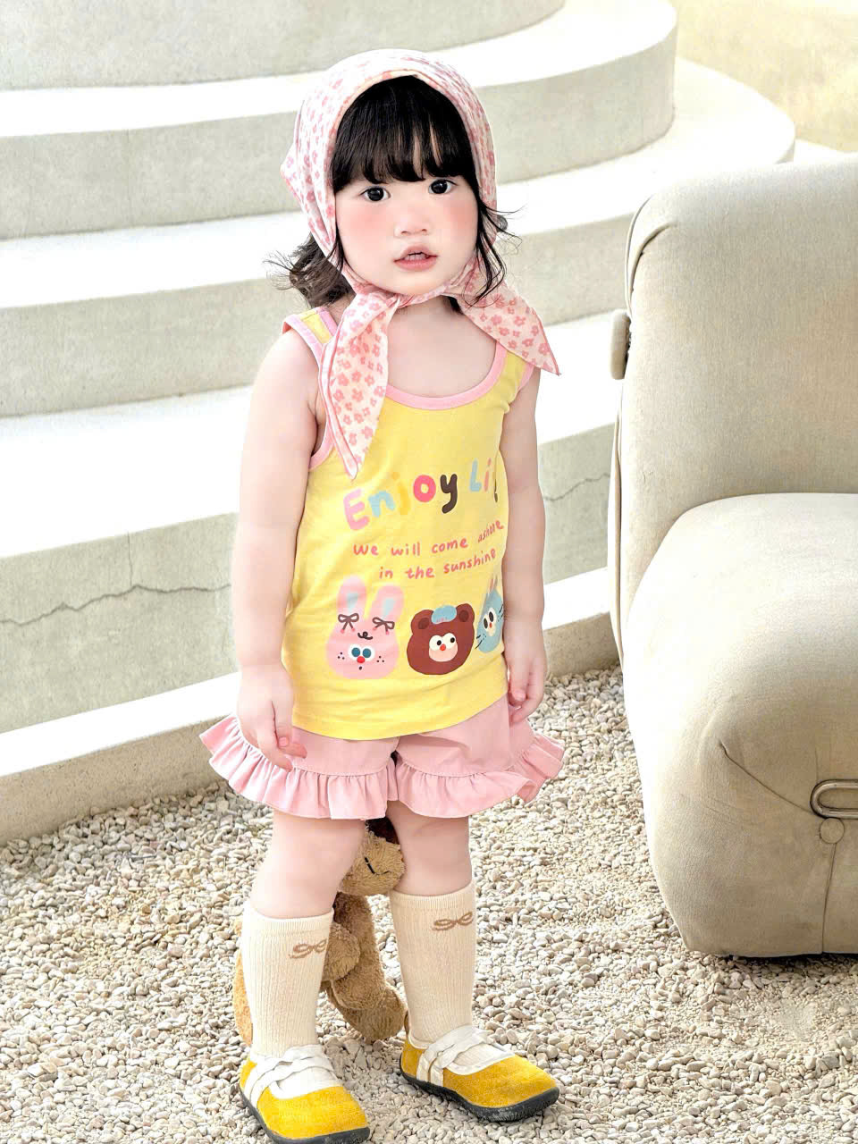 G028 - SET 2 BỘ ĐÙI BÉ GÁI 2S CUTE BABY QUẦN BÈO